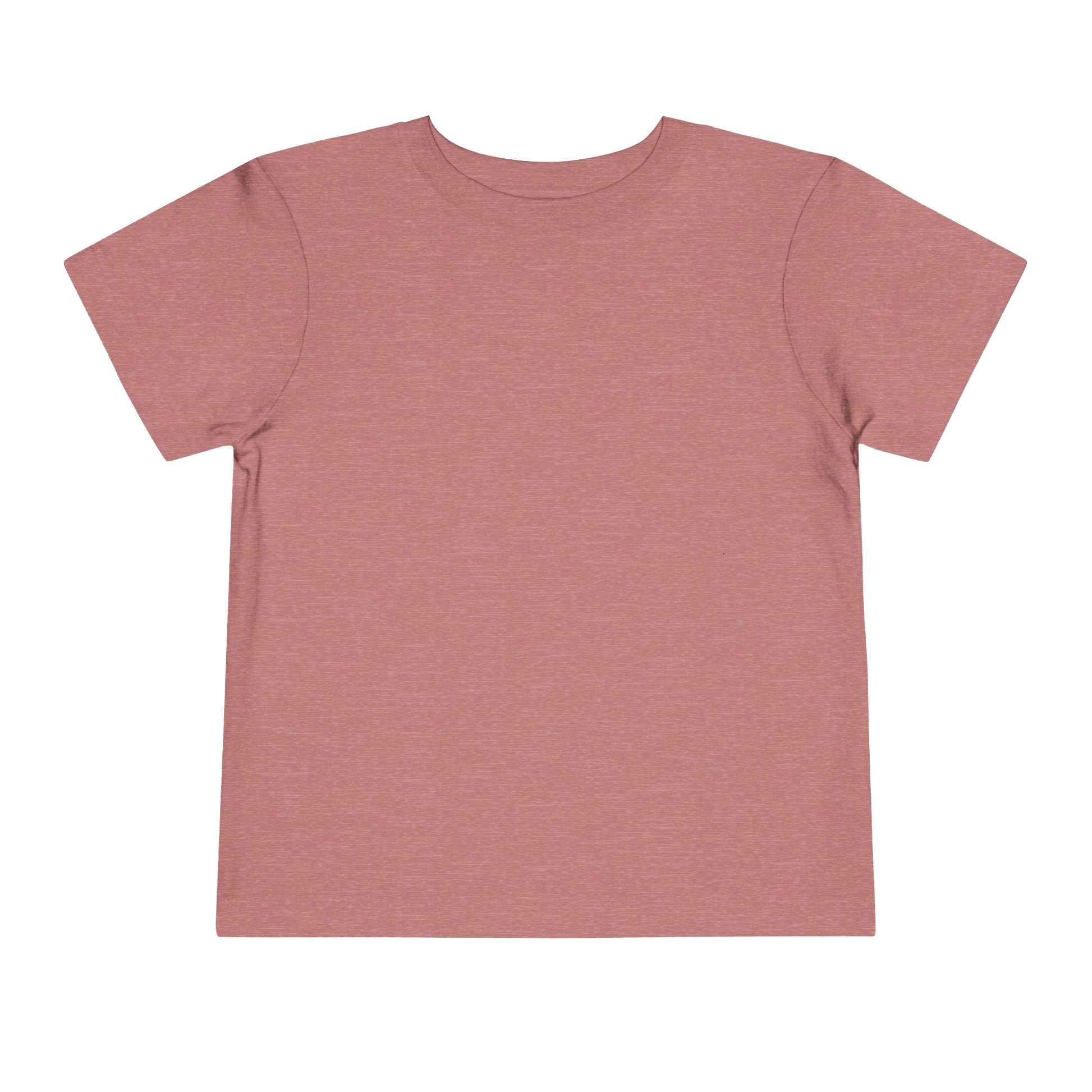 A plain, solid pink t-shirt is shown against a black background.