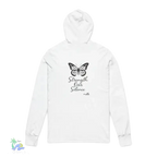 Empowerment Butterfly Hoodie – Unisex Long Sleeve Tee With Motivational Design - Just Chilling Inc.