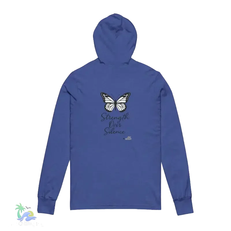 Empowerment Butterfly Hoodie – Unisex Long Sleeve Tee With Motivational Design - Just Chilling Inc.