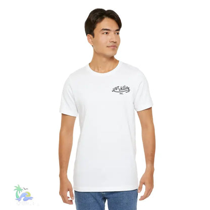 White t-shirt.