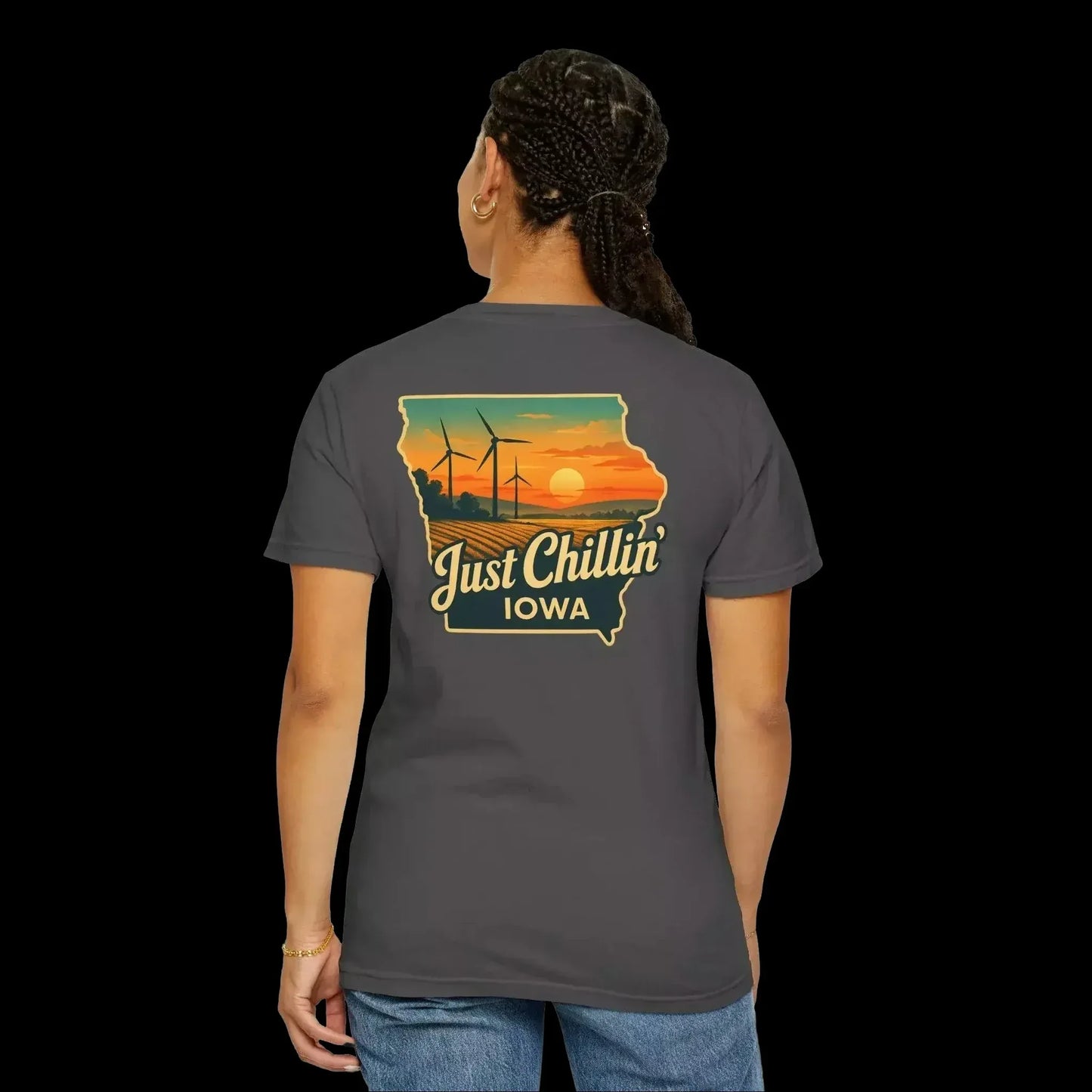 Garment Dyed T-Shirt - Unisex Cotton Tee With Unique Color Texture & Relaxed Fit - Just Chilling Inc.