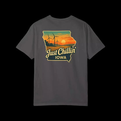 Garment Dyed T-Shirt - Unisex Cotton Tee With Unique Color Texture & Relaxed Fit - Just Chilling Inc.