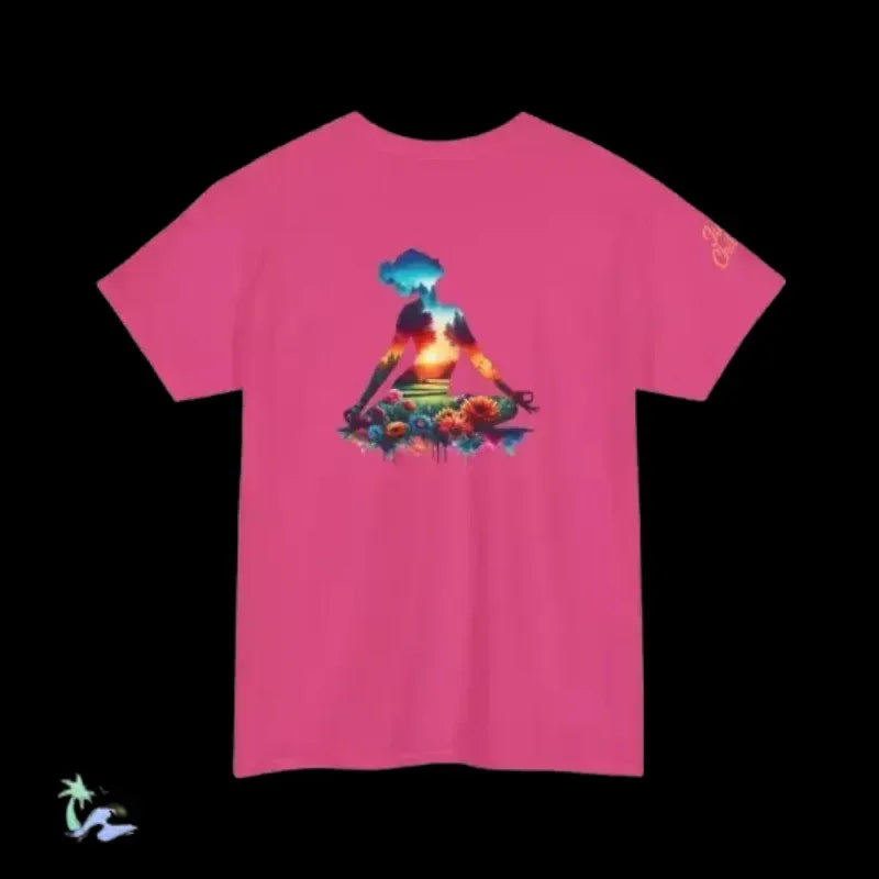 Unisex Jersey Tee - Breathable Cotton T-Shirt With Meditation Double Exposure Print - Just Chilling Inc.