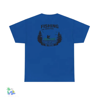 Fish the addiction is real- Unisex Heavy Cotton Tee - Royal / S - T-Shirt