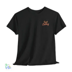 Girl relaxing with her dog - Unisex Heavy Cotton Tee - Just Chilling Inc.
