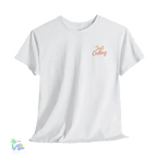 Girl relaxing with her dog - Unisex Heavy Cotton Tee - Just Chilling Inc.