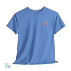 Girl relaxing with her dog - Unisex Heavy Cotton Tee - Just Chilling Inc.