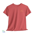 Girl relaxing with her dog - Unisex Heavy Cotton Tee - Just Chilling Inc.