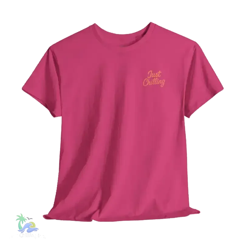 Girl relaxing with her dog - Unisex Heavy Cotton Tee - Just Chilling Inc.