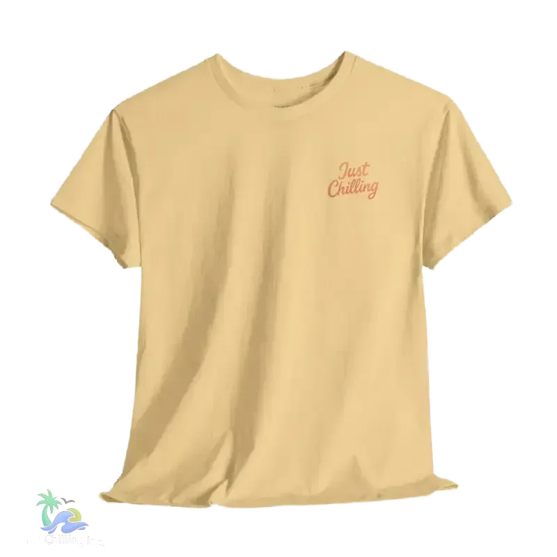 Girl relaxing with her dog - Unisex Heavy Cotton Tee - Just Chilling Inc.