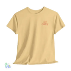 Girl relaxing with her dog - Unisex Heavy Cotton Tee - Just Chilling Inc.