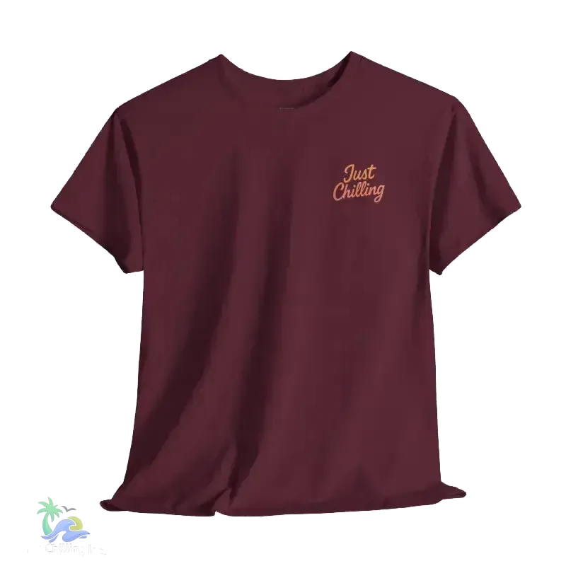 Girl relaxing with her dog - Unisex Heavy Cotton Tee - Just Chilling Inc.