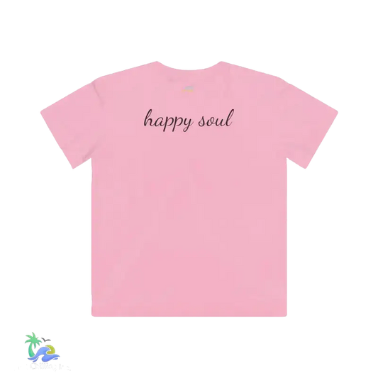 Heavy Cotton™ Toddler T-shirt happy soul script tee - Pink / S - Kids clothes