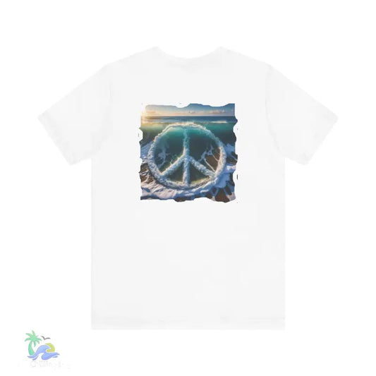 Hippie tee - peace t-shirt - White / S - T-Shirt