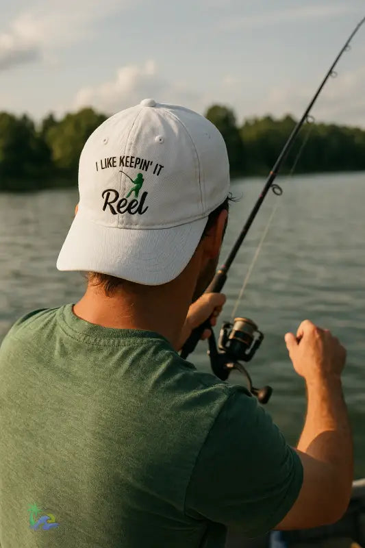 I Like Keepin’ It Reel – Distressed Fishing Cap - One Size - T-Shirt