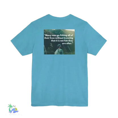 Unisex Jersey Short Sleeve Tee fishing shirt - Heather Aqua / S - T-Shirt