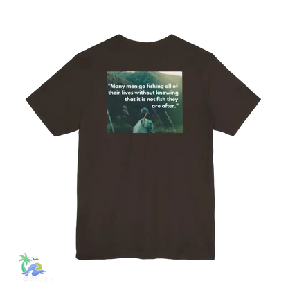 Unisex Jersey Short Sleeve Tee fishing shirt - Brown / S - T-Shirt