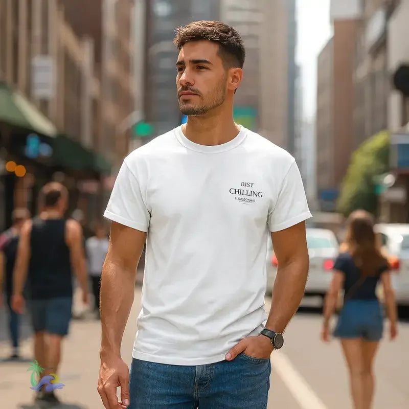 Heavy Cotton Tee – Just Chillin’ Couple T-Shirt | Unisex Casual Wear, Soft Breathable Fabric - Just Chilling Inc.