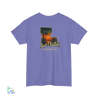 Just Chillin’ Louisiana Sunset Tee – Unisex Heavy Cotton State Pride Shirt - Just Chilling Inc.