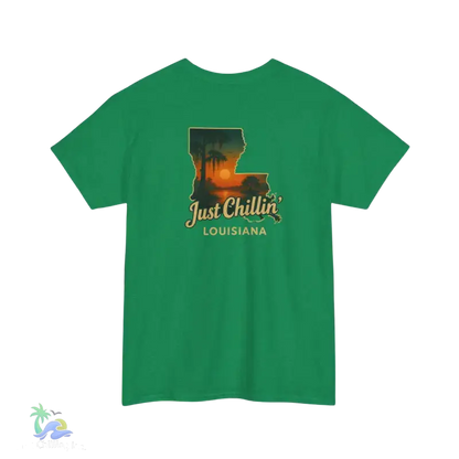 Louisiana Sunset Tee Unisex Cotton Shirt Just Chillin’ Apparel Casual Summer Top Louisiana Souvenir - T-Shirt