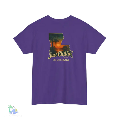 Louisiana Sunset Tee Unisex Cotton Shirt Just Chillin’ Apparel Casual Summer Top Louisiana Souvenir - T-Shirt