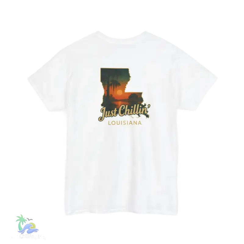Louisiana Sunset Tee Unisex Cotton Shirt Just Chillin’ Apparel Casual Summer Top Louisiana Souvenir - T-Shirt