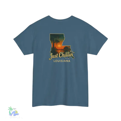Louisiana Sunset Tee Unisex Cotton Shirt Just Chillin’ Apparel Casual Summer Top Louisiana Souvenir - T-Shirt