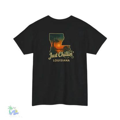 Louisiana Sunset Tee Unisex Cotton Shirt Just Chillin’ Apparel Casual Summer Top Louisiana Souvenir - T-Shirt