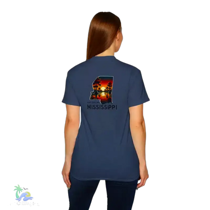 Relaxed Mississippi Graphic Tee Casual Summer T-Shirt Vacation Outfit Gift for Him/Her Ideal for Beach Days - T-Shirt