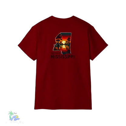 Relaxed Mississippi Graphic Tee Casual Summer T-Shirt Vacation Outfit Gift for Him/Her Ideal for Beach Days - T-Shirt