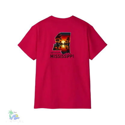 Relaxed Mississippi Graphic Tee Casual Summer T-Shirt Vacation Outfit Gift for Him/Her Ideal for Beach Days - T-Shirt