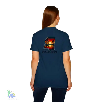 Relaxed Mississippi Graphic Tee Casual Summer T-Shirt Vacation Outfit Gift for Him/Her Ideal for Beach Days - T-Shirt