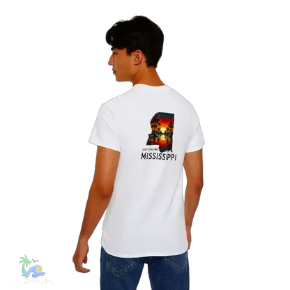 Relaxed Mississippi Graphic Tee Casual Summer T-Shirt Vacation Outfit Gift for Him/Her Ideal for Beach Days - T-Shirt
