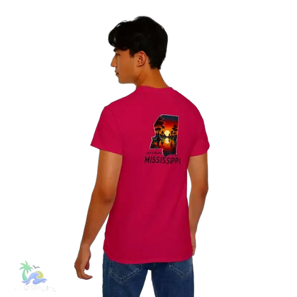 Relaxed Mississippi Graphic Tee Casual Summer T-Shirt Vacation Outfit Gift for Him/Her Ideal for Beach Days - T-Shirt