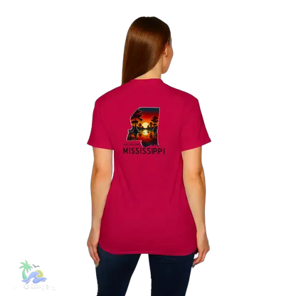 Relaxed Mississippi Graphic Tee Casual Summer T-Shirt Vacation Outfit Gift for Him/Her Ideal for Beach Days - T-Shirt