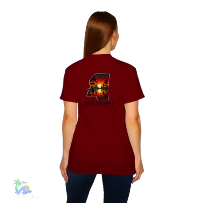 Relaxed Mississippi Graphic Tee Casual Summer T-Shirt Vacation Outfit Gift for Him/Her Ideal for Beach Days - T-Shirt