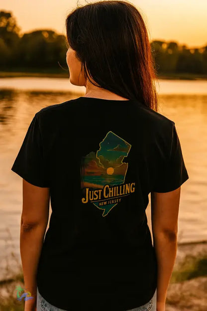 Just Chillin’ New Jersey Sunset Unisex Heavy Cotton Tee – Boardwalk Beach & State Pride Shirt T Shirt