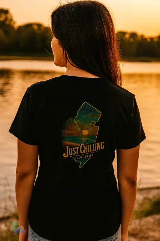 Just Chillin’ New Jersey Sunset Unisex Heavy Cotton Tee – Boardwalk Beach & State Pride Shirt T Shirt