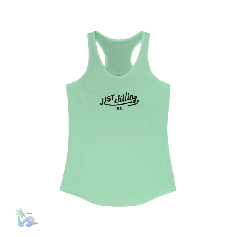 Just Chillin’ Women’s Racerback Tank - Relaxed Summer Vibes - XS / Solid Mint - Tank Top