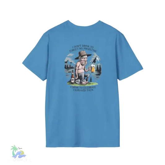 Just Chilling Garment-Dyed T-Shirt for Relaxation and Celebration - Heather Sapphire / S - T-Shirt