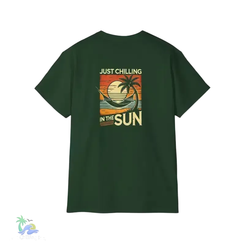 Kids Heavy Cotton Tee – Fun Summer Shirt With Palm Tree Graphic Design - Just Chilling Inc.