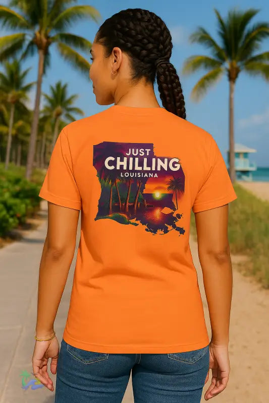Just Chilling Louisiana Unisex Garment-Dyed T-shirt - T-Shirt