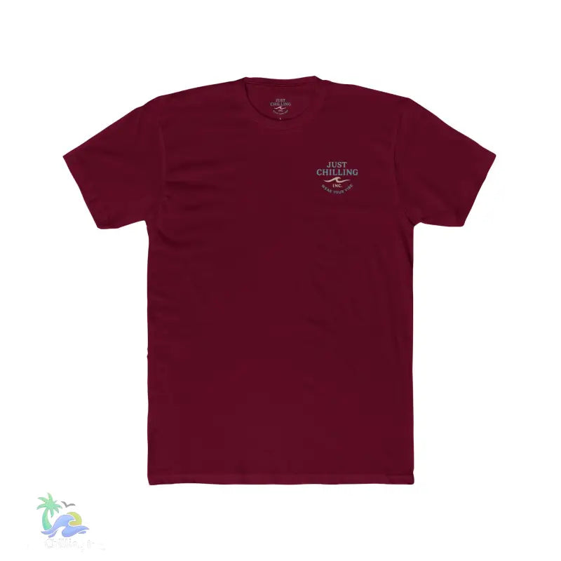 Just Chilling Scenic Tee – Coastal Escape Edition - Solid Cardinal Red / S - T-Shirt