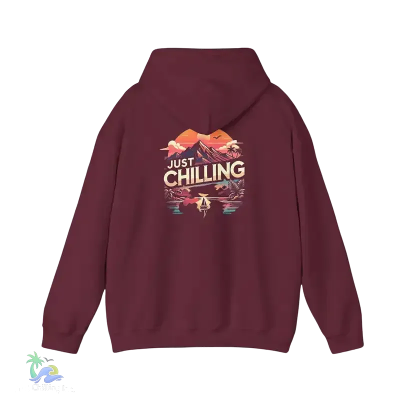 Unisex Hooded Sweatshirt – Heavy Blend Hoodie With Adjustable Drawstring Hood & Kangaroo Pocket - Just Chilling Inc.