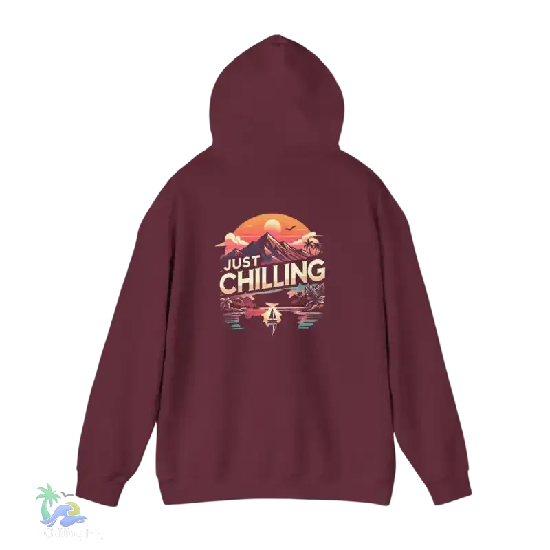 Unisex Hooded Sweatshirt – Heavy Blend Hoodie With Adjustable Drawstring Hood & Kangaroo Pocket - Just Chilling Inc.