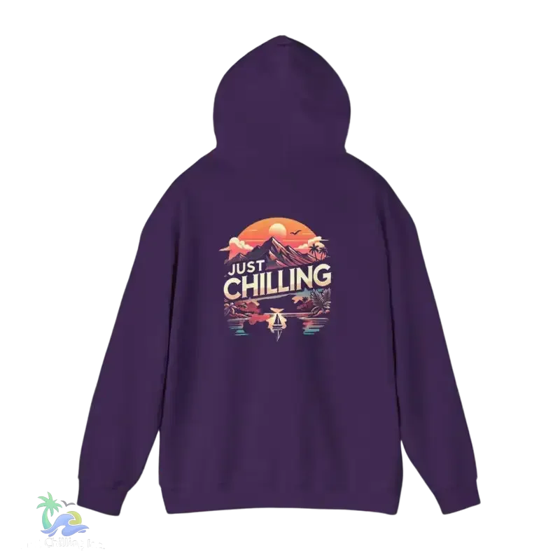 Unisex Hooded Sweatshirt – Heavy Blend Hoodie With Adjustable Drawstring Hood & Kangaroo Pocket - Just Chilling Inc.