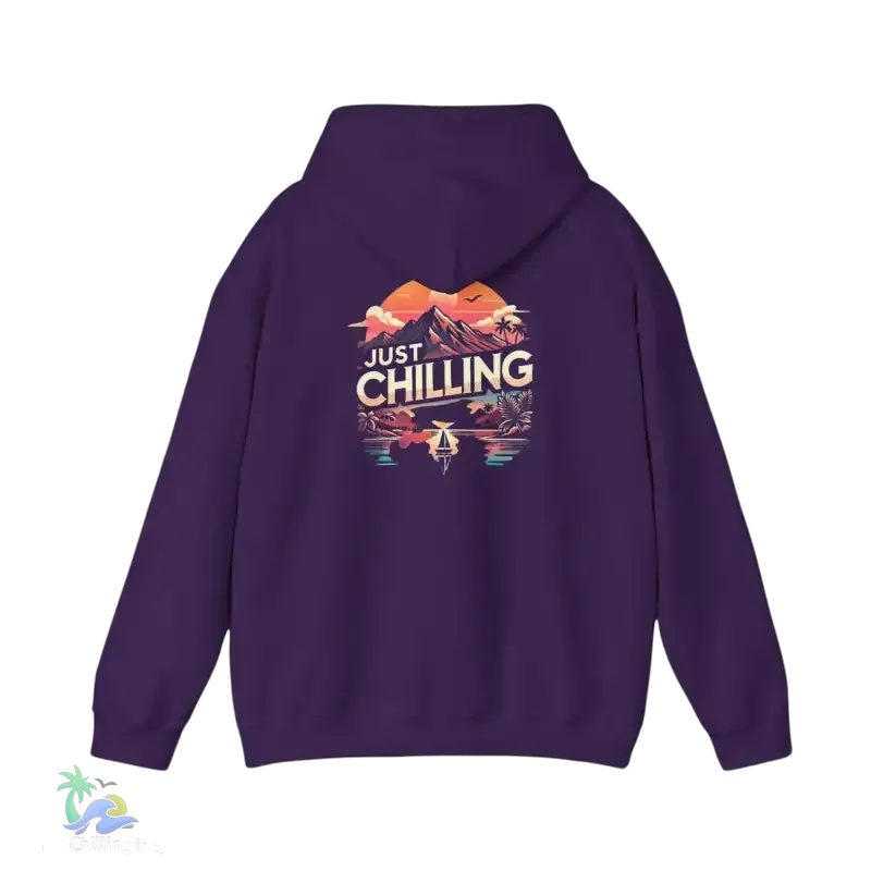 Unisex Hooded Sweatshirt – Heavy Blend Hoodie With Adjustable Drawstring Hood & Kangaroo Pocket - Just Chilling Inc.