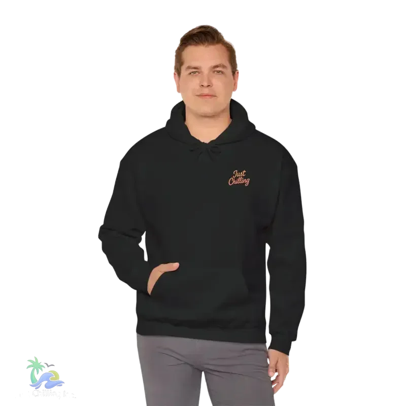 Unisex Hooded Sweatshirt – Heavy Blend Hoodie With Adjustable Drawstring Hood & Kangaroo Pocket - Just Chilling Inc.