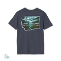 Just Chilling Washington State Tee – Scenic Mountain Back Print Unisex Comfort Shirt - Just Chilling Inc.