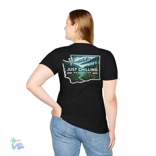 Just Chilling Unisex T-Shirt - Chill Vibes Tee Washington State Apparel Relaxed Casual Wear Perfect Gift for Outdoors